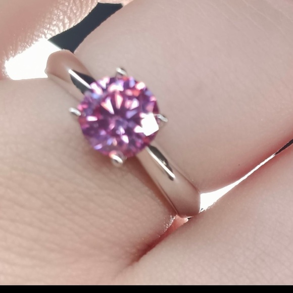 Lab Grown Pink Diamond Set - Picture 3 of 10